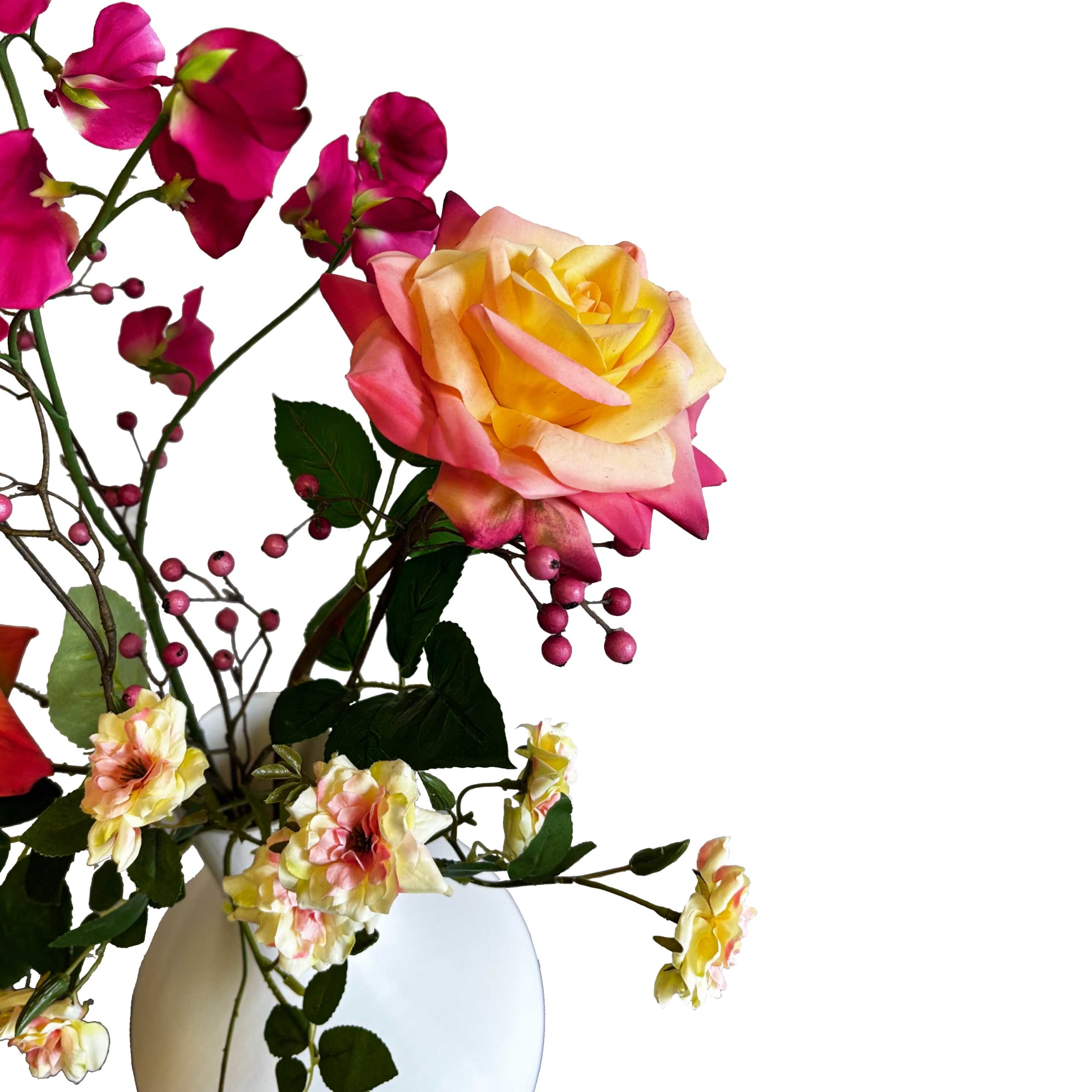 Zijden bloemen boeket #200 | 89 cm | rozen boeket - Afbeelding 4