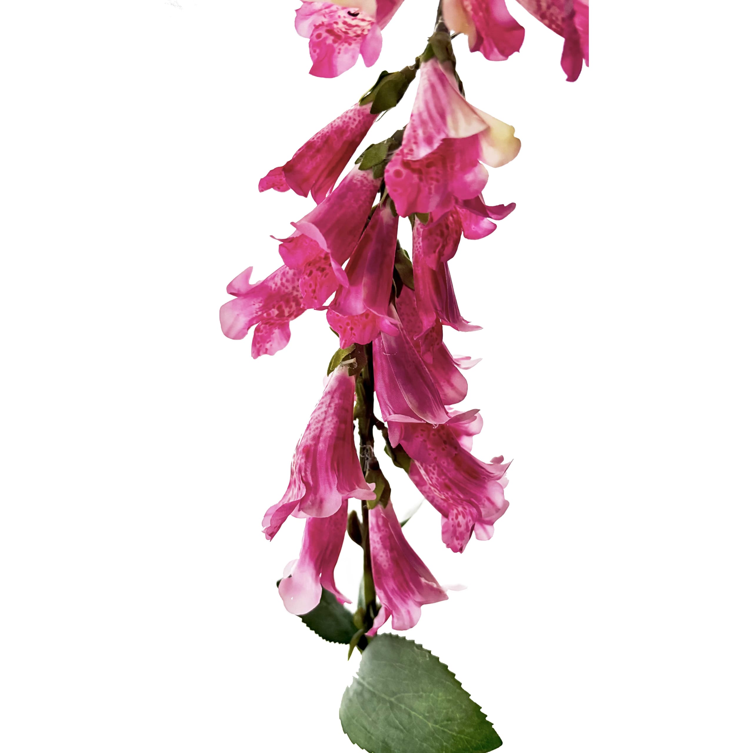 Roze vingerhoedskruid kunstbloem 89 cm met klokvormige bloemen en groene bladeren FlowerDutchess natuurgetrouwe zijdenbloem