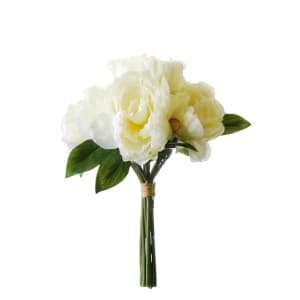 Pioen boeket 35cm wit 9