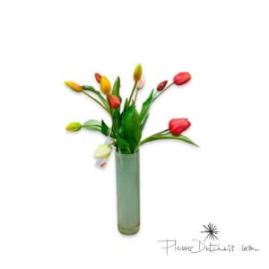 Kunst bloemen boeket 114 45cm s tulpen assorti