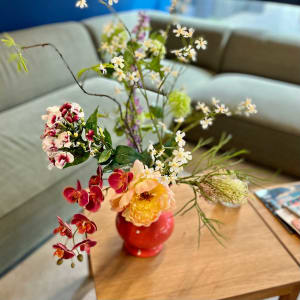 Flowerdutchess Zijden bloemen boeket 120 lila roze geel oranje wit