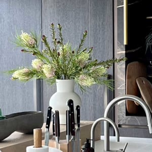 FlowerDutchess Kunst bloemen boeket 160 creme paars