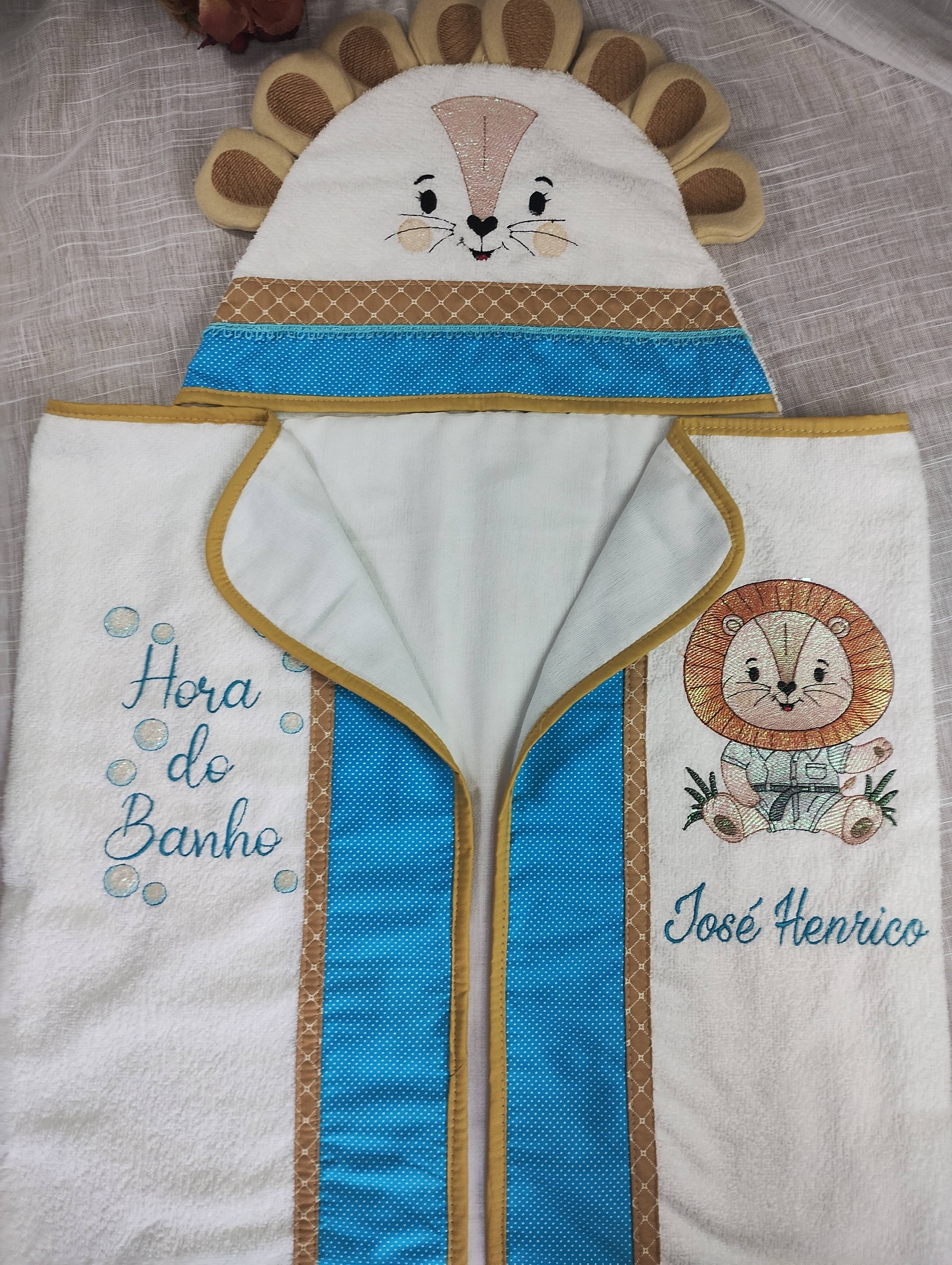 Toalha de banho com capuz menino