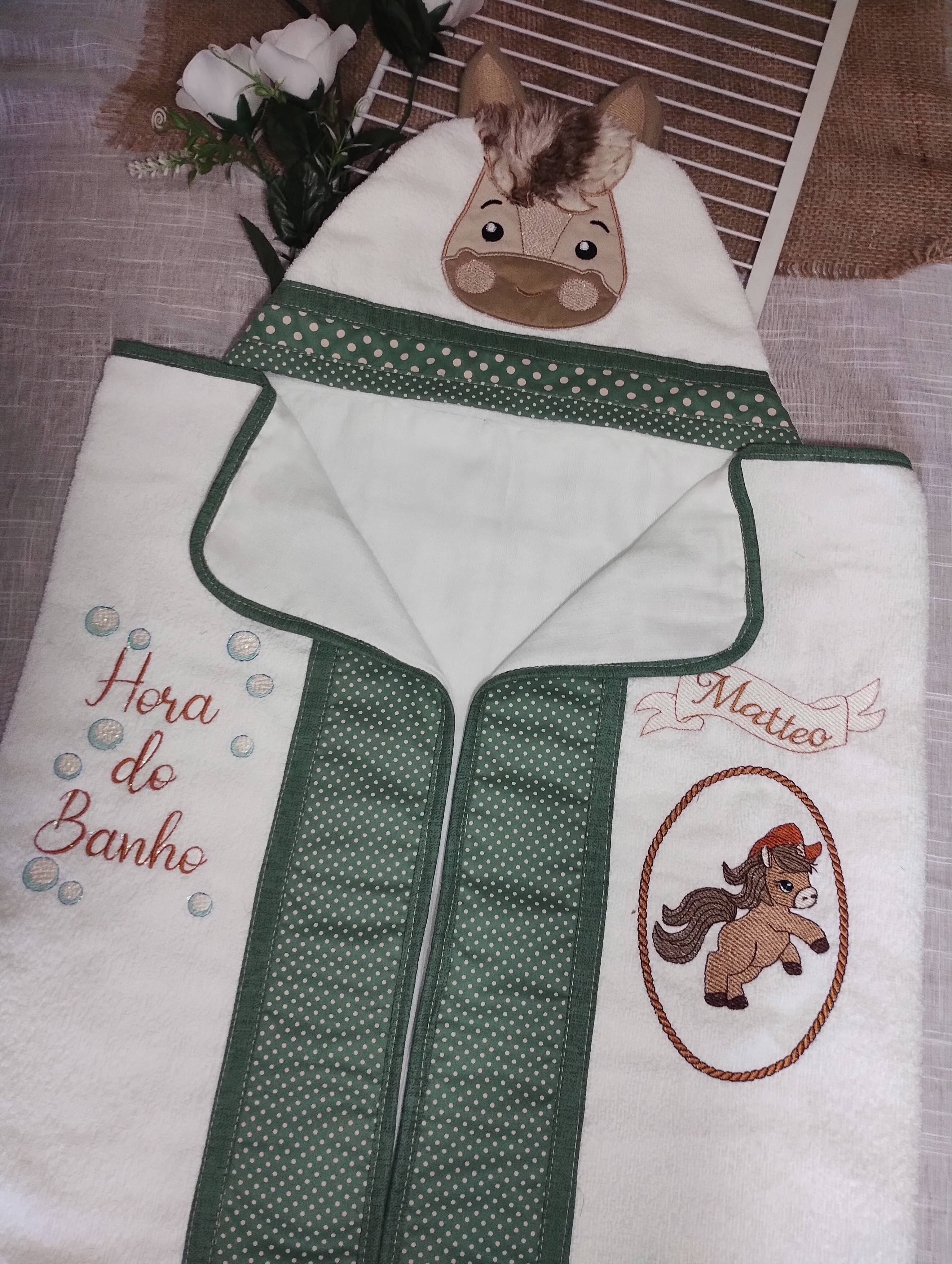 Toalha de banho com capuz menino