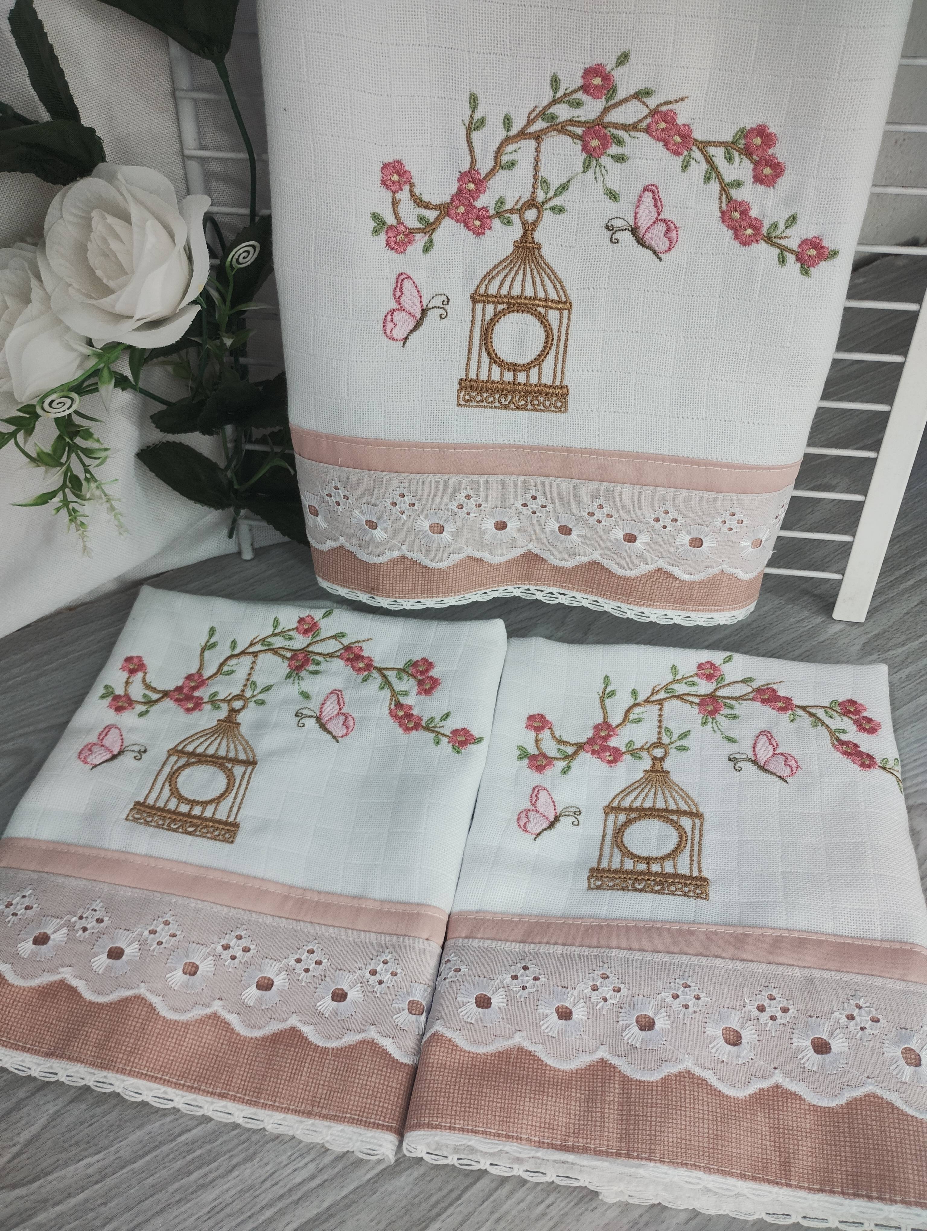 Kit fraldinhas de boca e fralda de ombro