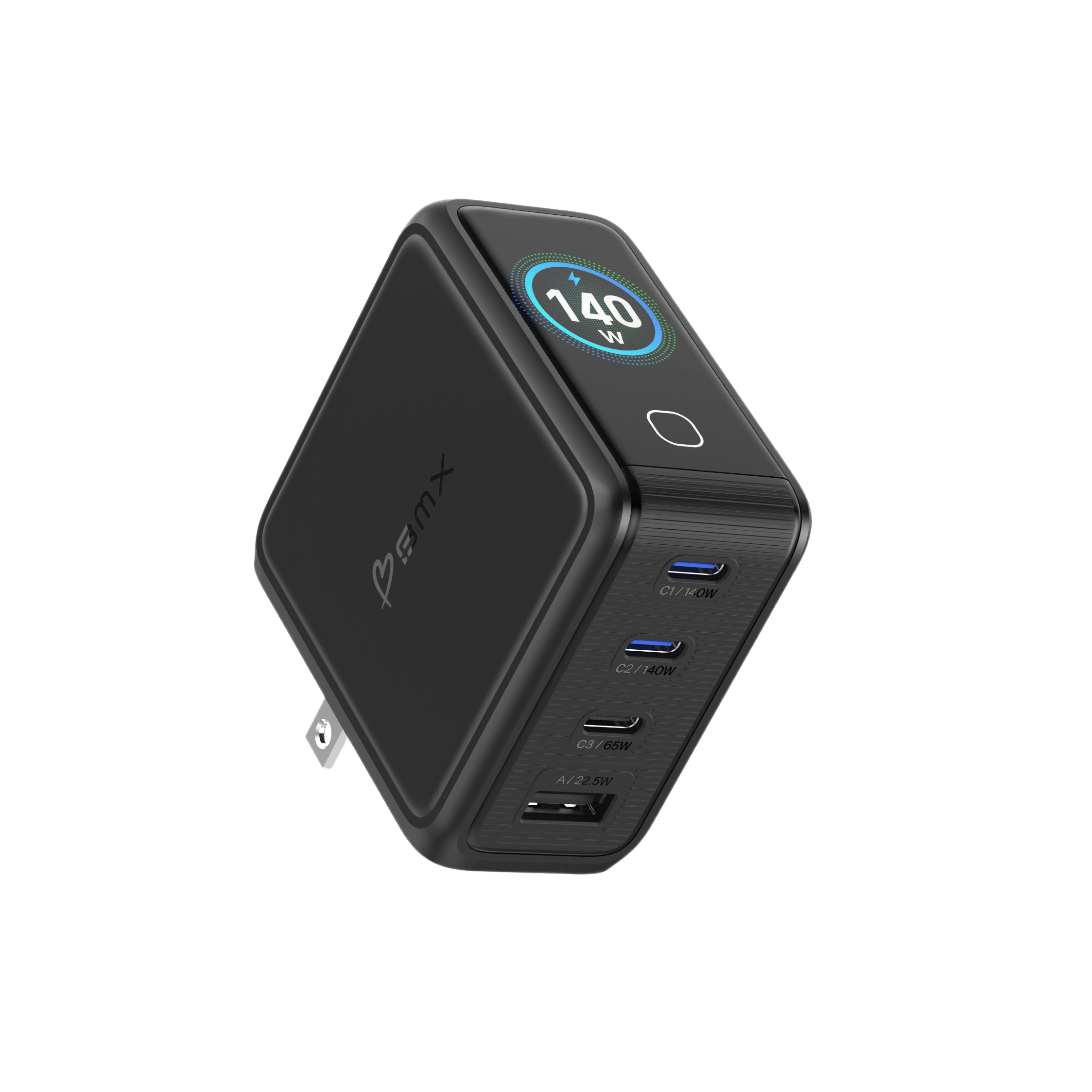 GaNSta™ 140W Laptop Charger (4 Ports, LCD Display)