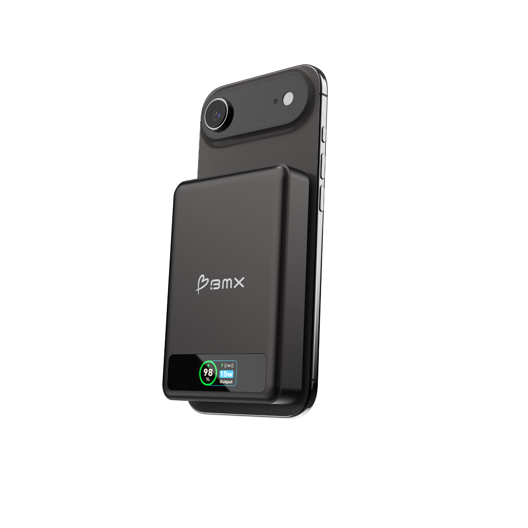 BMX SolidSafe 10K mounted on iPhone - all day power