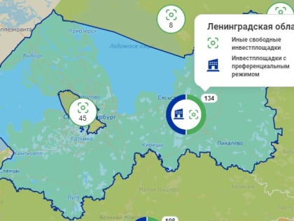 Ленинградская область на Инвестиционной карте России