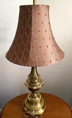 Vintage solid brass table lamp