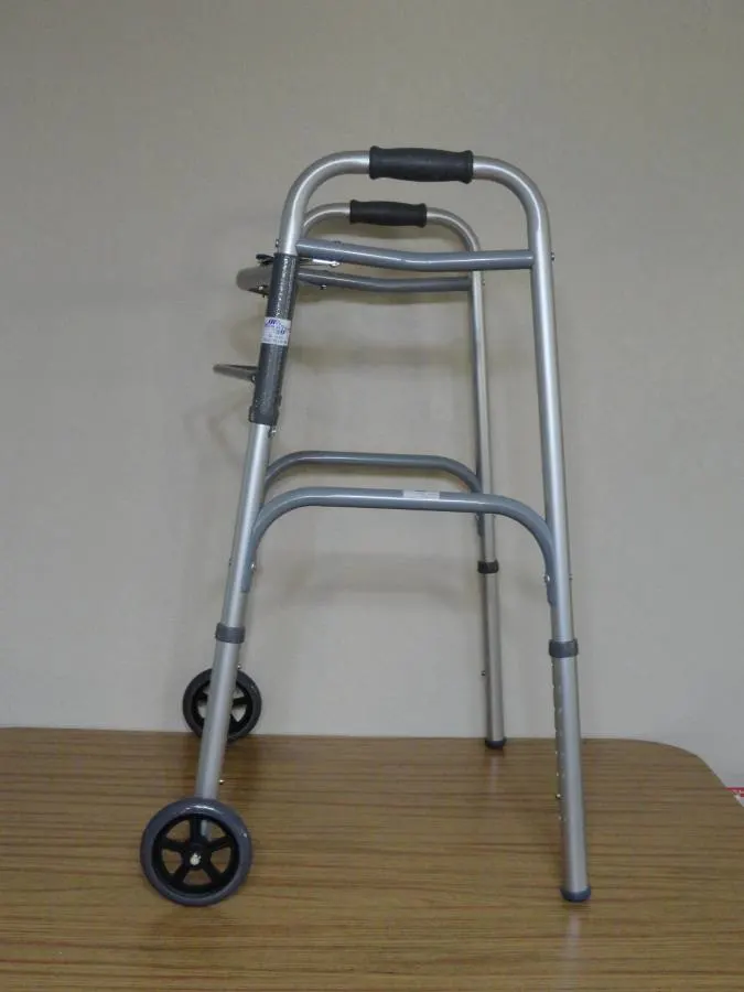 Adjustable adult walkers with wheels