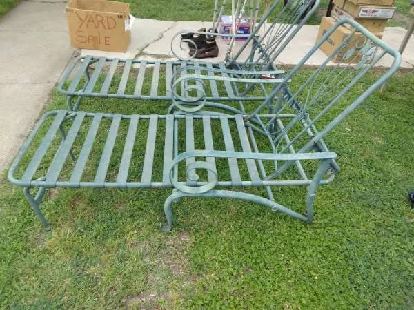 Iron multi position chaise