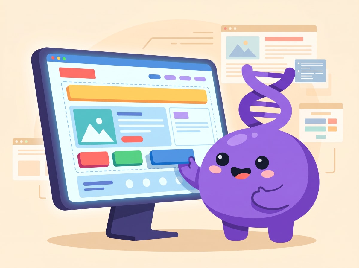 Qweaver Helix, AI Website Builder, at work