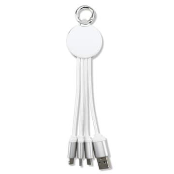 Customizable LED Keychain 3-in-1 Charging Cable