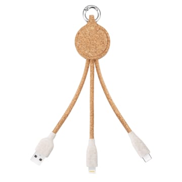 CorkEco Multi-Connector Keychain Cable