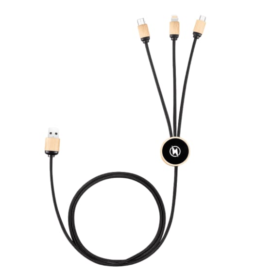 EcoCharge Bamboo Multi-Connector Cable