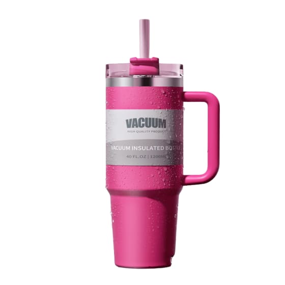 1.2L Stainless Steel Insulated Tumbler with Straw and Handle