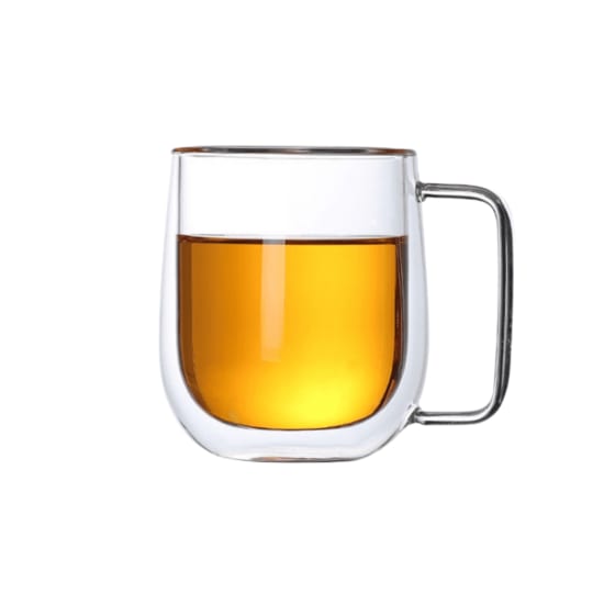 350ml Double Wall Thermal Glass Mug