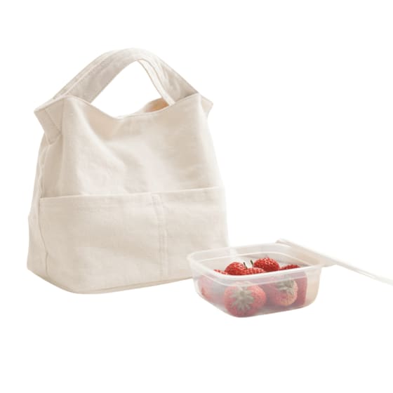 Customizable Canvas Lunch Tote with Pockets