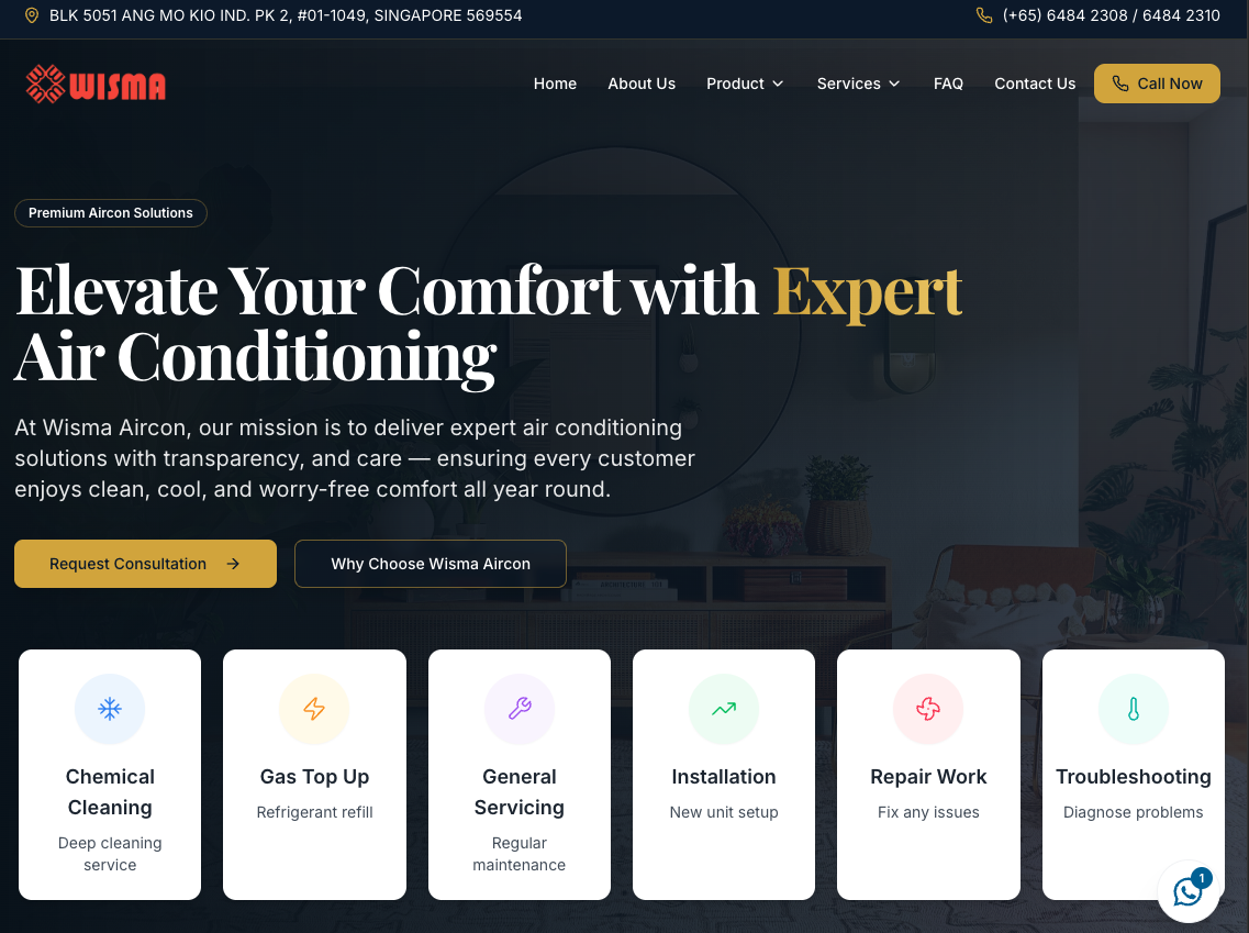 Wisma Aircon - Premium HVAC Services Platform