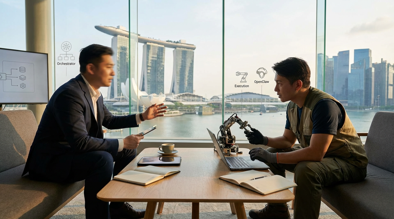 core architecture: hermes as orchestrator vs openclaw as