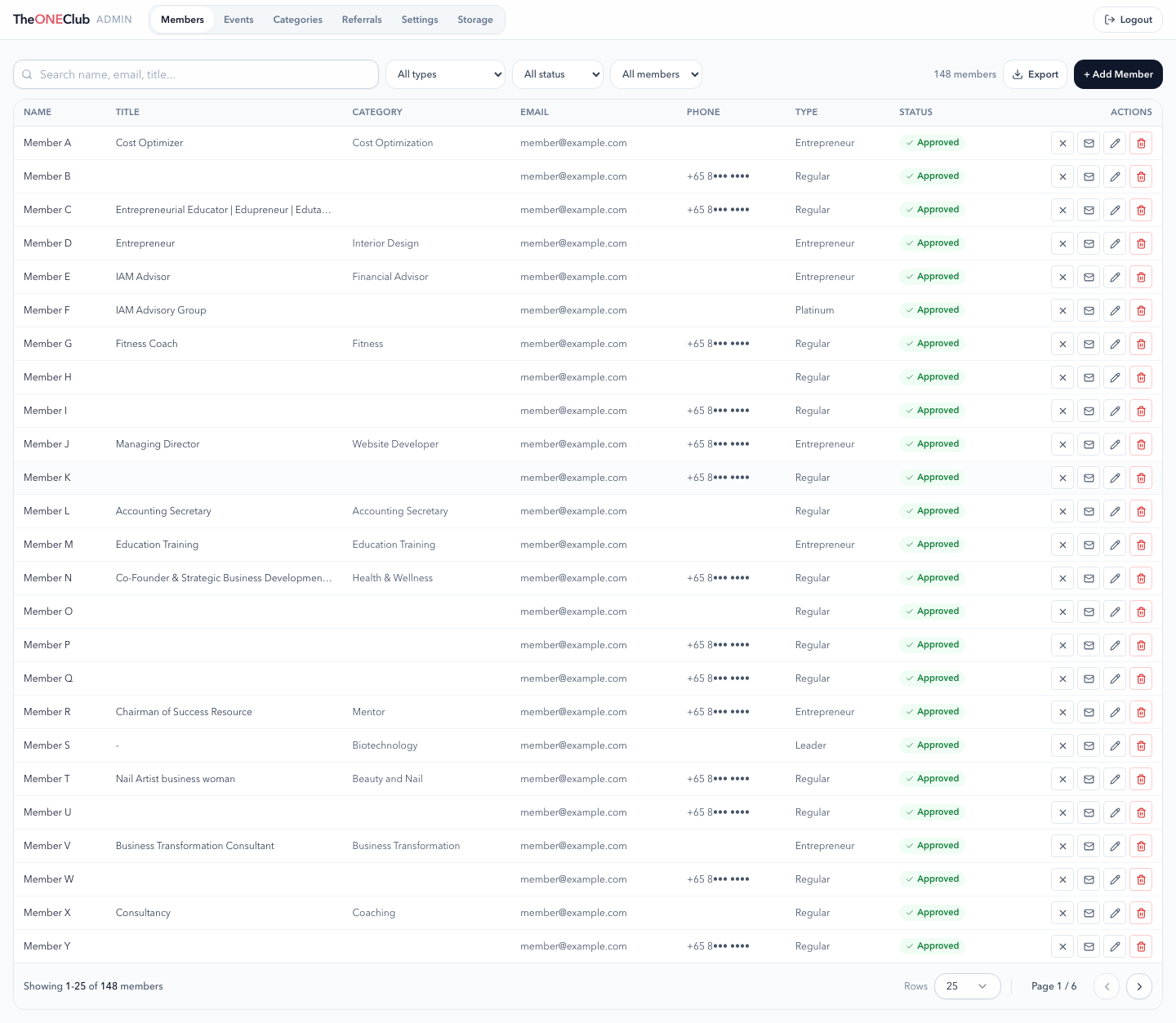 TheOneClub - Professional Networking Platform