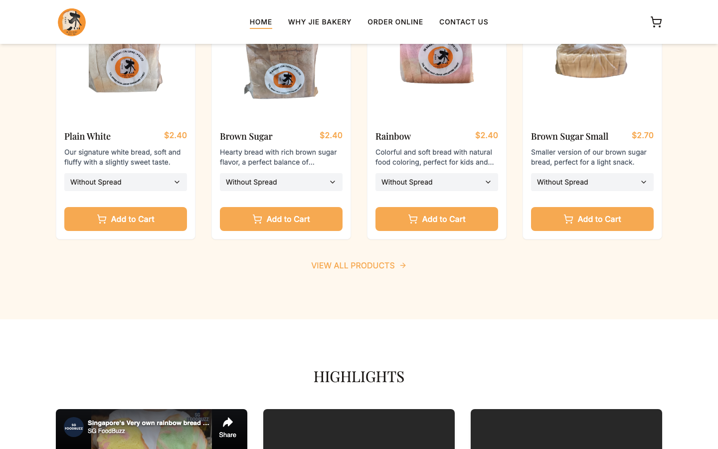 Jie Bakery Singapore