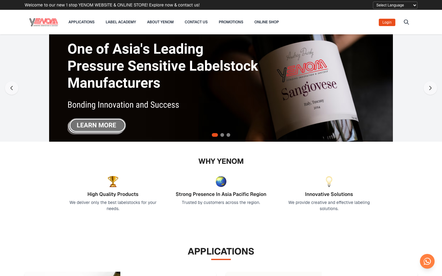 Yenom Specialty Labels