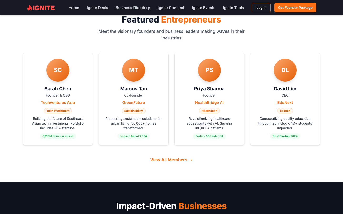Ignite SG - Business Networking Platform