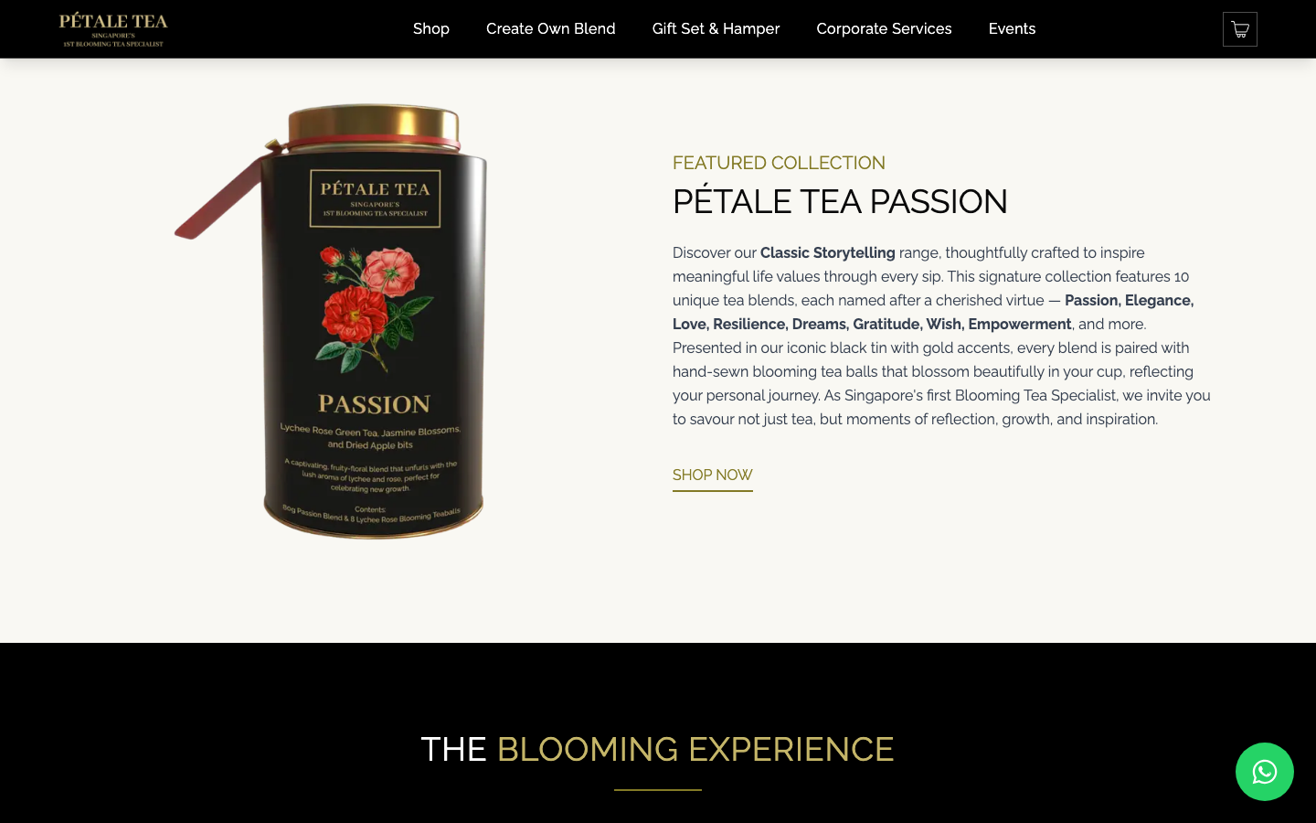 Pétale Tea - Singapore's Premier Blooming Flower Tea Specialist