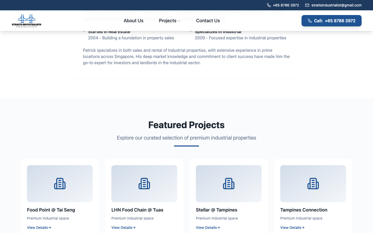 Straits Industrialists - Multi-Property Industrial Real Estate Platform