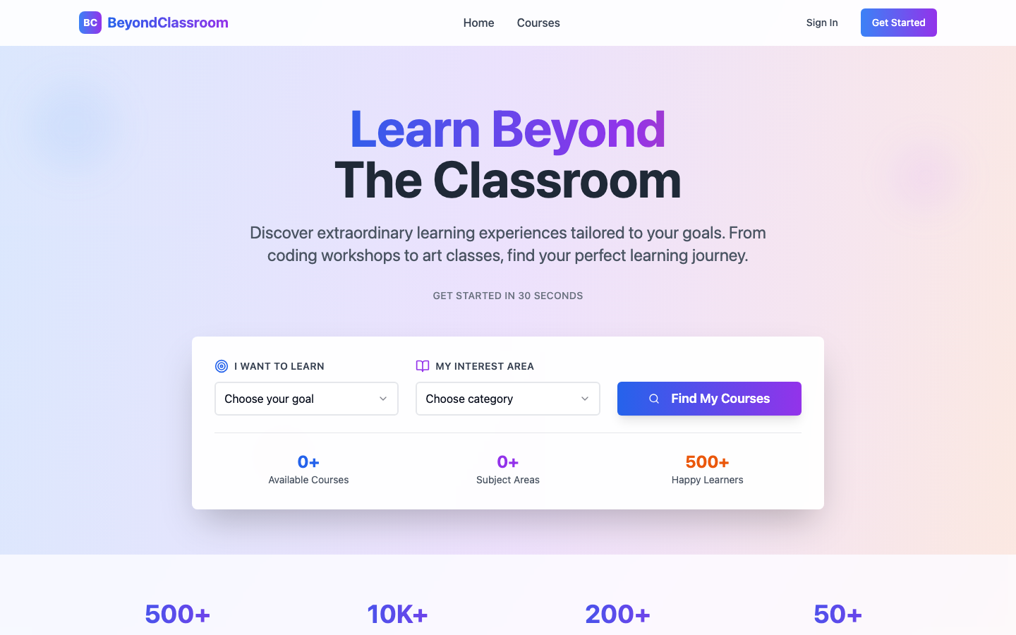 BeyondClassroom SG - Training & Upskilling Platform