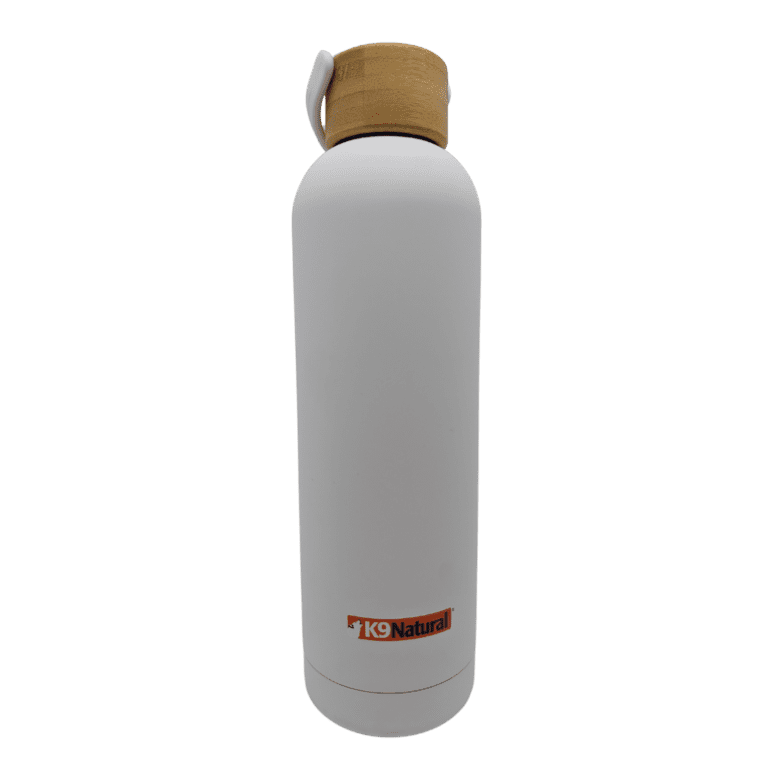 Sleek modern bamboo water bottle with minimalist design and natural wooden cap for eco-friendly hydration.