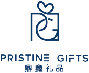 Elegant Pristine Gifts logo with intertwined P and G initials and heart design for thoughtful gifting.