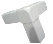BP-060-1 X 1 INCH 3 WAY HOLLOW JOINT BOX STOPPER 90° (BK, NA, WPC, BA)