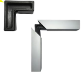 BP-094-HOLLOW BOX 45° BRACKET 1 X 1, 1 X 1 1/2, 1 X 2, 1 X 3 (BK)