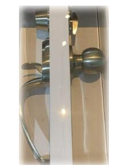 BP-738-THUMB PRESS ROUND LOCK (AB, STAINLESS STEEL)