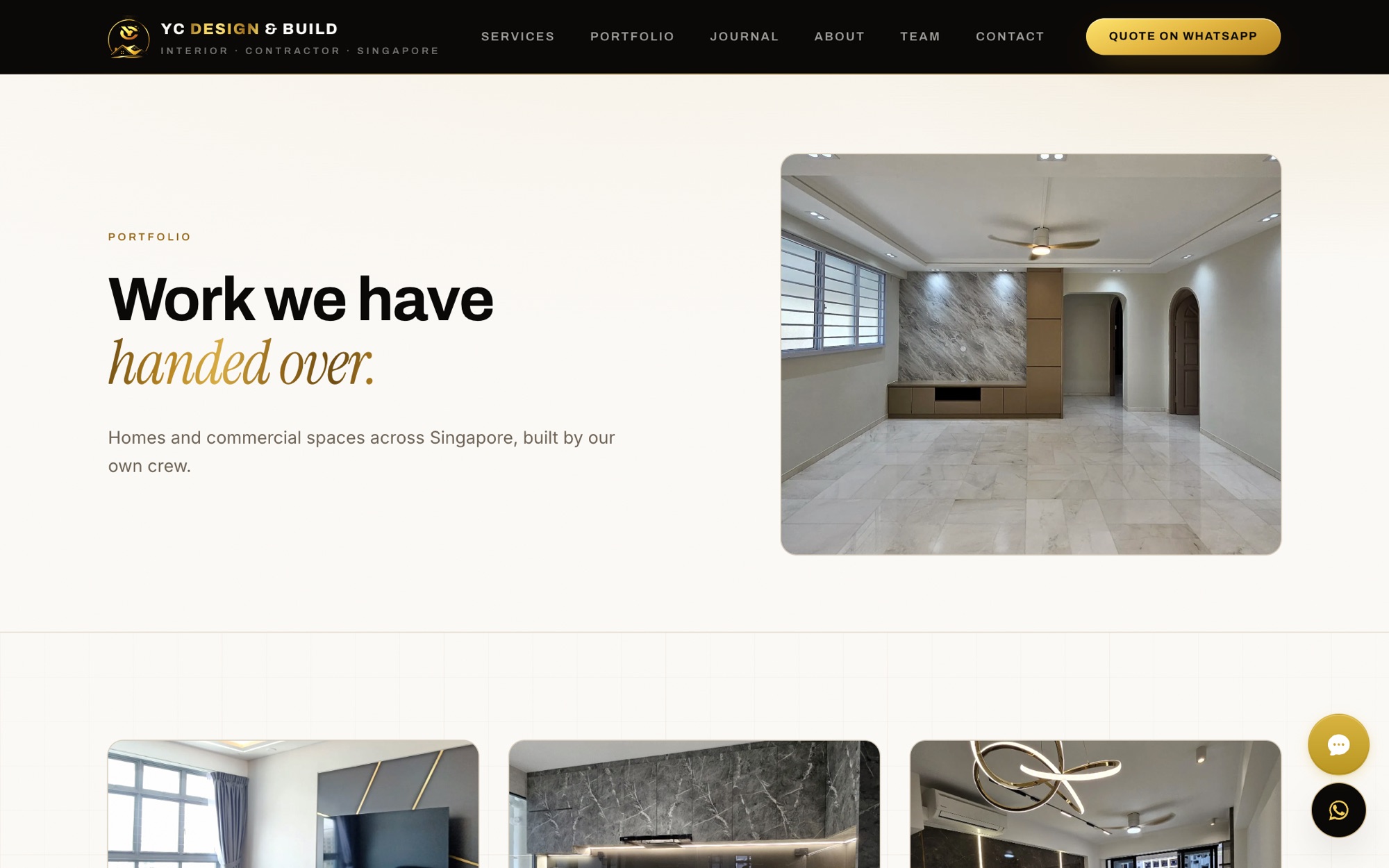 YC Design and Build Website