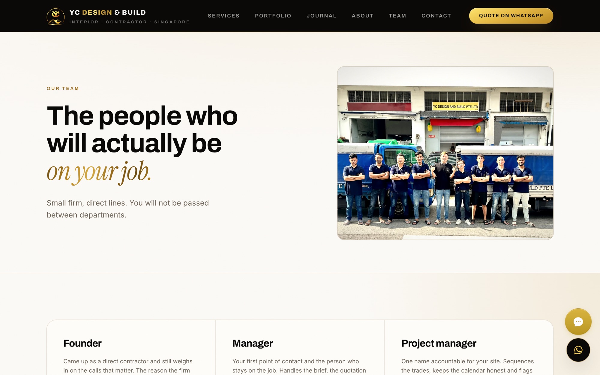 YC Design and Build Website