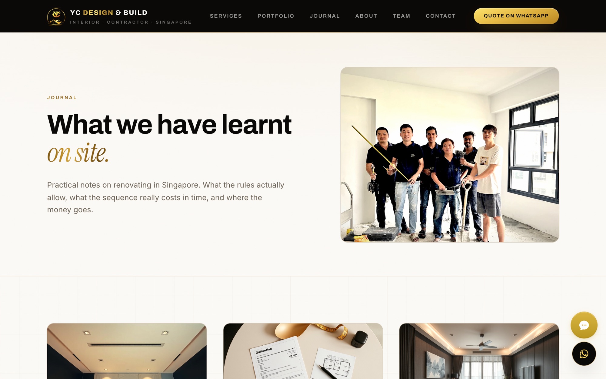 YC Design and Build Website