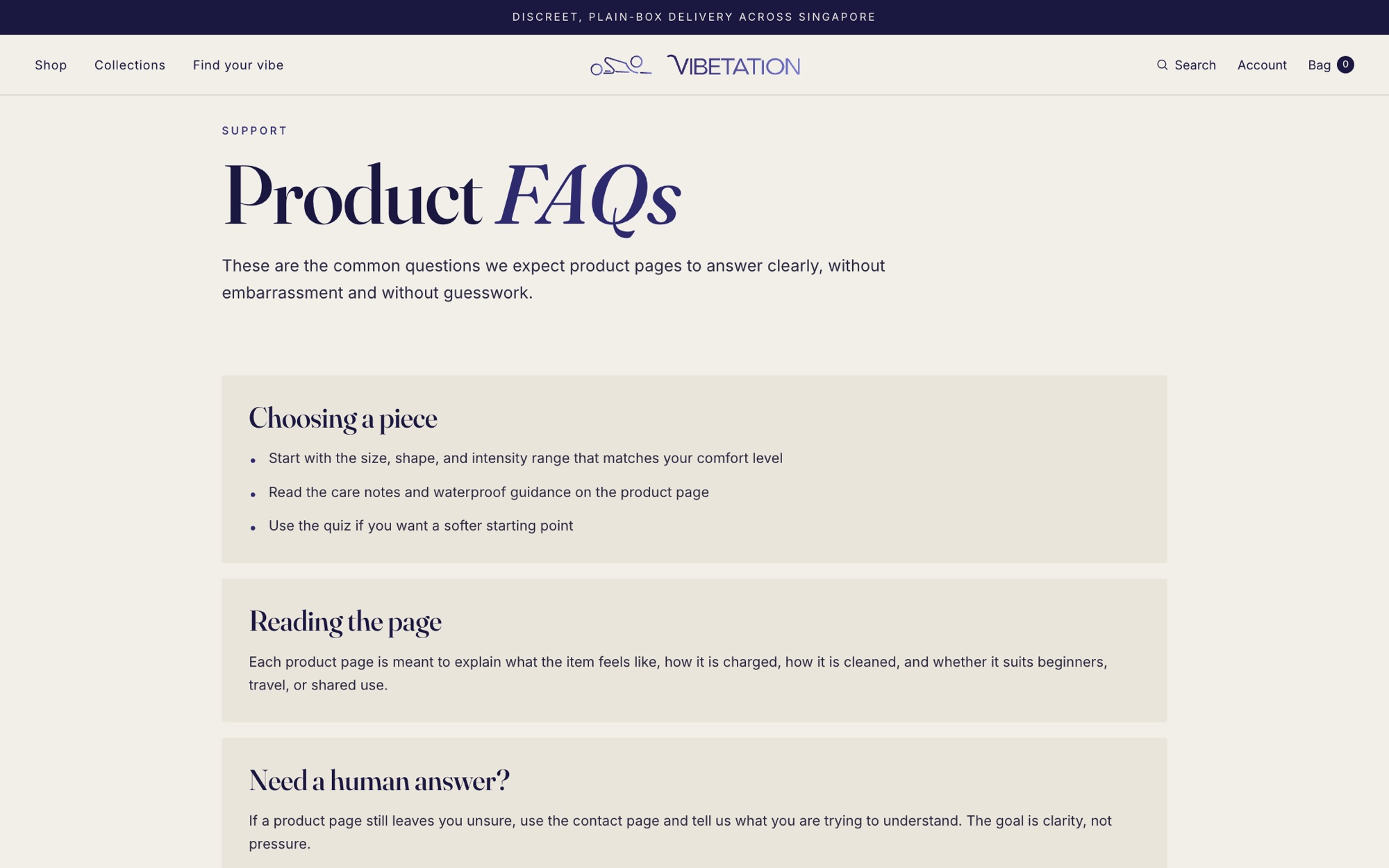 Vibetation Online Store