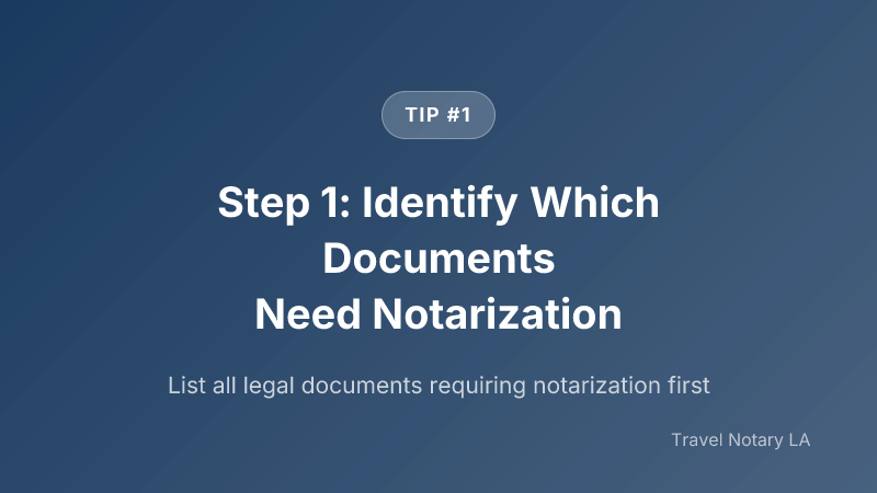 Step 1: Step 1: Identify Which Documents Need Notarization — Travel Notary LA