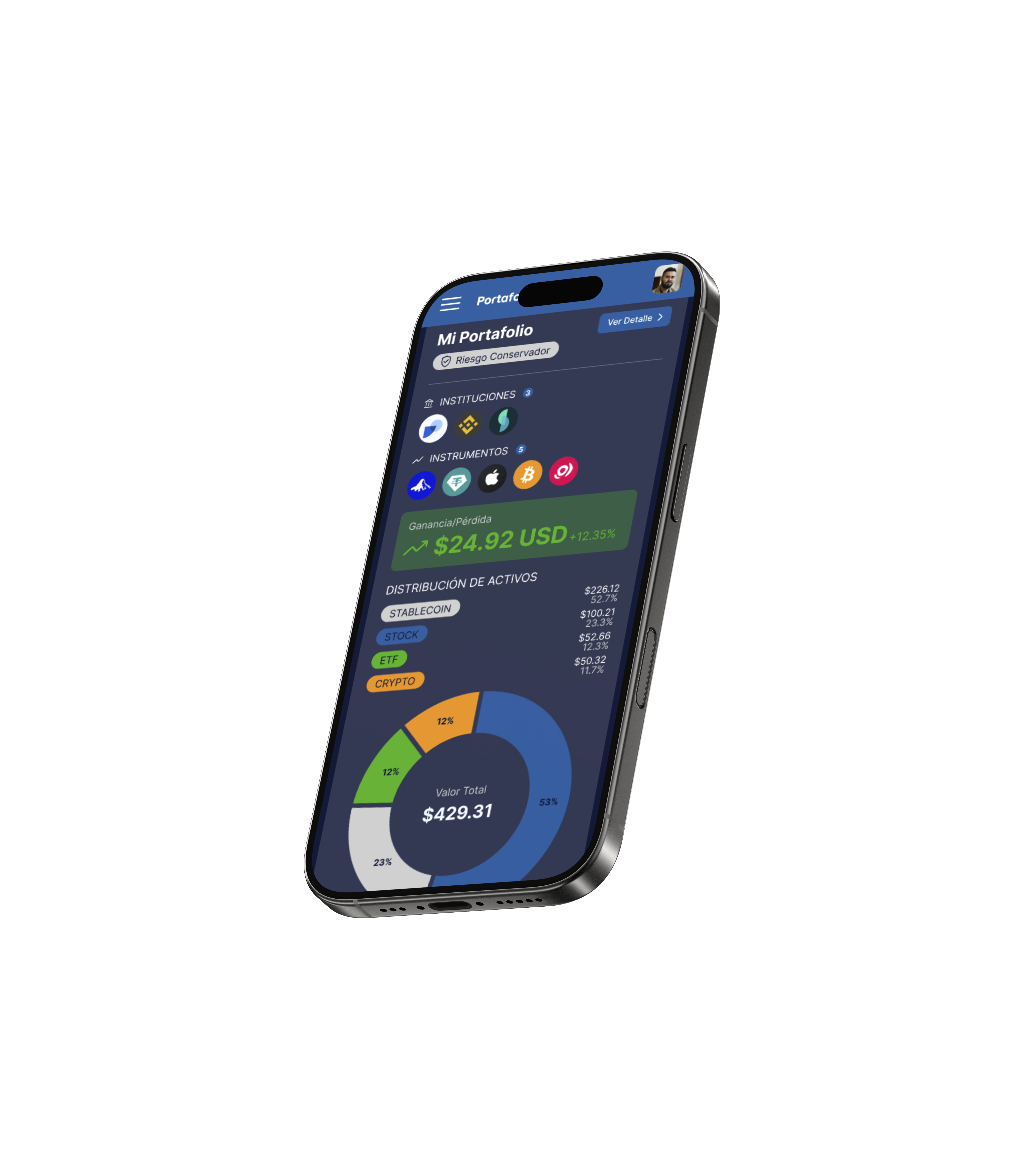 Iphone de color negro con la plataforma de Portafolio Fiscal