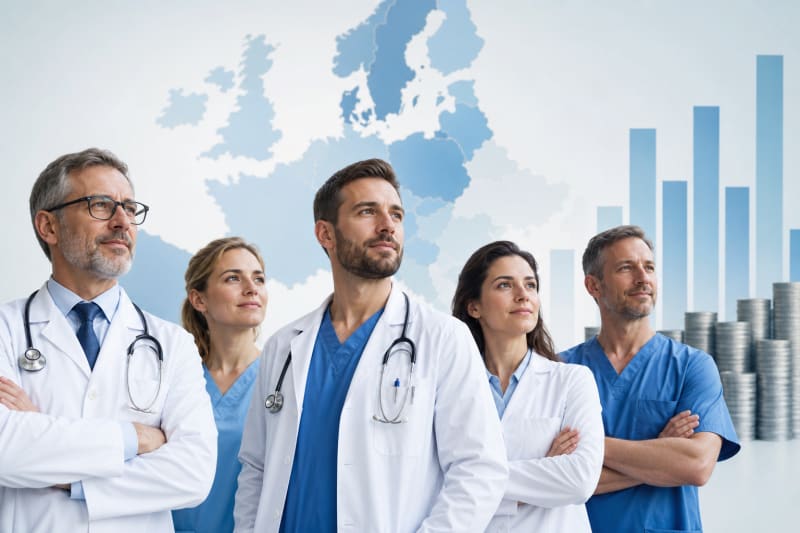 Médecins spécialistes: meilleures rémunérations en Europe 2024