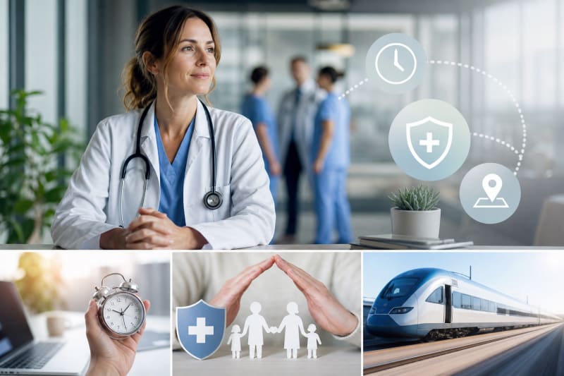 Avantages spécifiques et leviers d’attractivité: temps de travail, sécurité sociale, mobilité