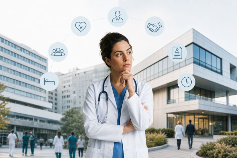 Choisir entre hôpital public et clinique privée : critères cliniques, statutaires et opérationnels