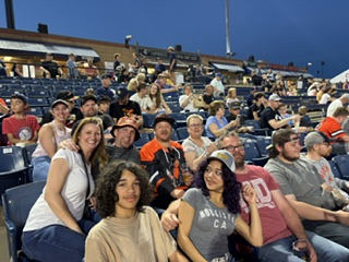 Ryan Electric team at a Frederick Keys baseball game company outing