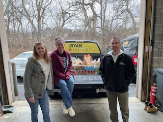 Ryan Electric team during the annual holiday food drive