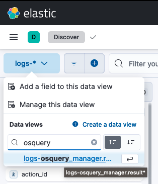 Dataview Selection Select Osquery Dataview