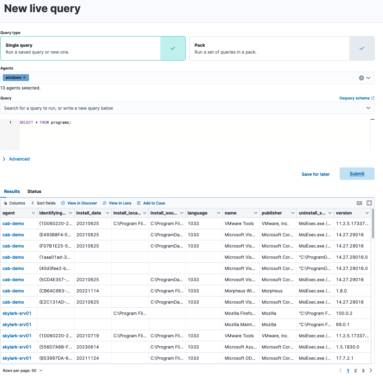 full program inventory Full Program Inventory