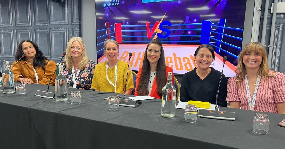 Ms Michelle Razo, CHT, with the expert speaker panel at the United Kingdom's 2026 National Conference for Hand Therapists in Bristol